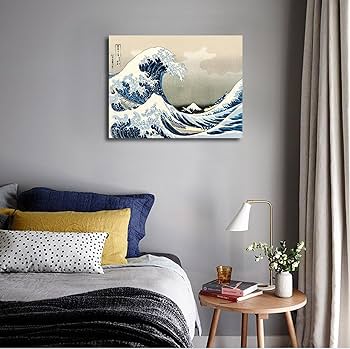 Amazon.co.jp: キャンバスウォールアート葛飾北斎クラシック